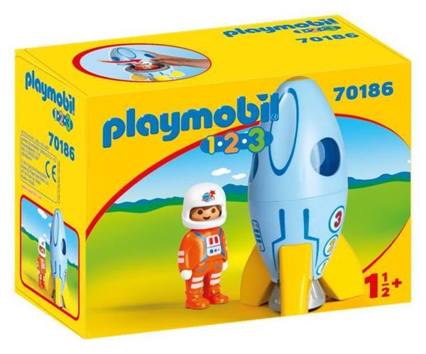 Imagen de Playmobil 1.2.3 Astronauta con Cohete