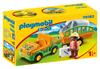 Imagen de Playmobil 1.2.3 Vehículo del Zoo con Rinoceronte