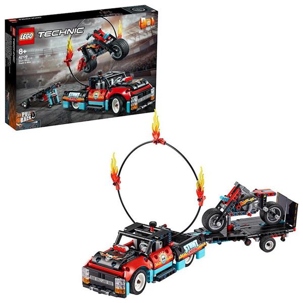 Imagen de Espectáculo Acrobático Camión y Moto Lego Technic 