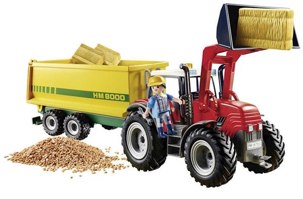 playmobil tractor con remolque