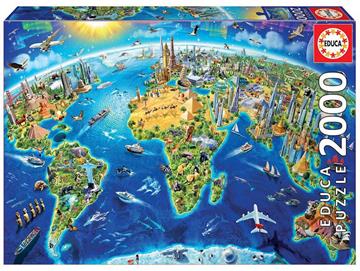 Imagen de Puzzle 2000 piezas Símbolos del Mundo Educa