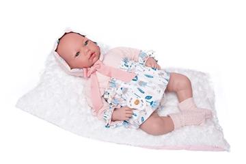 Imagen de Muñeca Reborn Lola con Vestido de Flores y Capota
