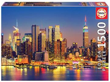 Imagen de Puzzle 1500 piezas Manhattan de noche Educa