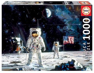 Imagen de Puzzle 1000 piezas First Men On The Moon, Robert Mccall