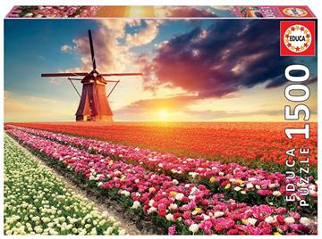 Imagen de Puzzle Paisaje De Tulipanes 1500 Piezas