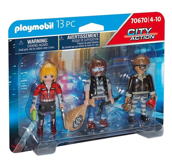 Imagen de Playmobil City Action Set Figuras Ladrones