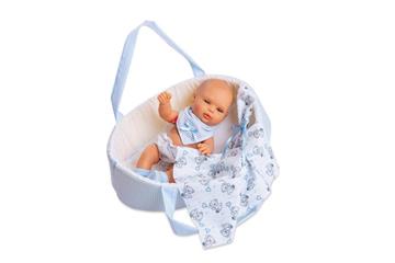 Imagen de muñeco baby smile canastilla azul