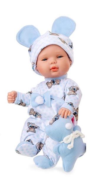 Imagen de Muñeco Baby Smile Pijama Azul 30 Cm Berjuan