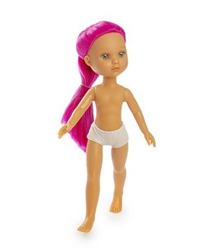 Imagen de Muñeca Eva Pelo Rosa Desnuda En Bolsa