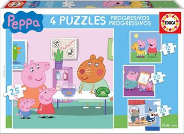 Imagen de 4 Puzzles Progresivos Peppa Pig
