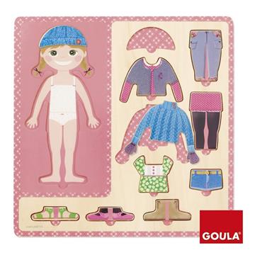 Imagen de Vestir Niña Puzzle Encajable Madera Goula