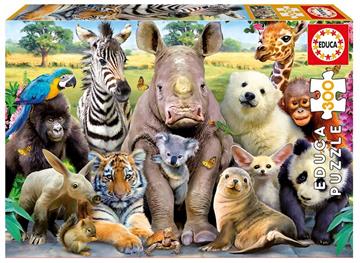 Imagen de Puzzle 300 piezas Foto de Clase Selfie Animales