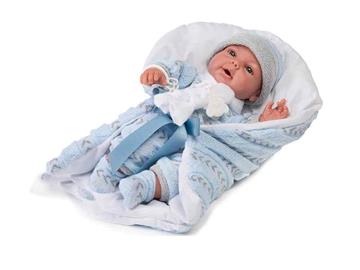 Imagen de Muñeco Rauber Niño Con manta Azul 33 Cm Con Voz 