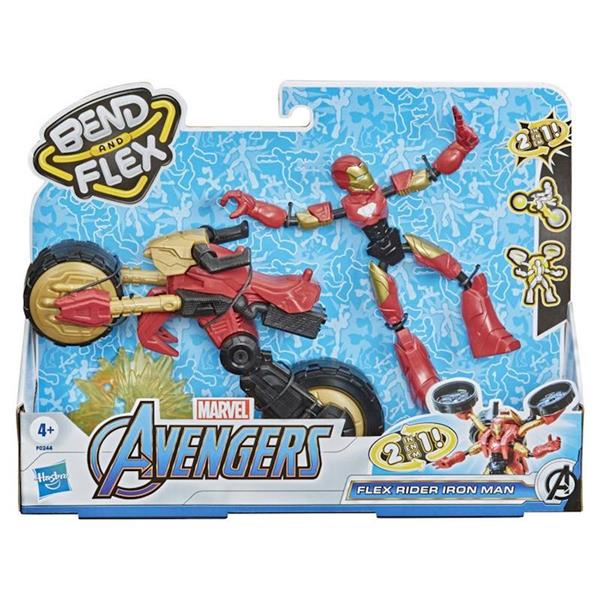 Imagen de Figura Iron Man Bend And Flex Con Vehículo