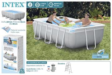 Imagen de Piscina Prism Frame Rectangular Con Depuradora Y Escalera