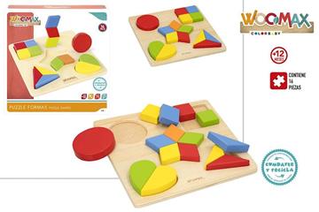 Imagen de Puzzle Madera Formas Geométricas Woomax