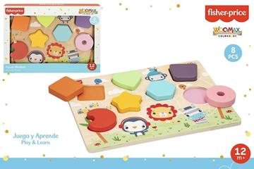 Imagen de Puzzle Formas Y Colores Madera Fisher Price