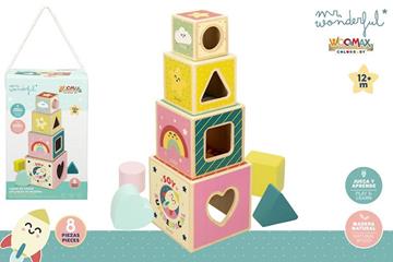 Imagen de Torre Cubos De Madera 8 Piezas