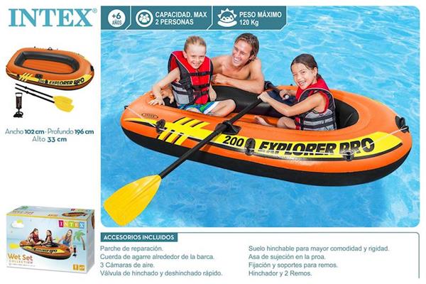 Imagen de Barca Hinchable Explorer Pro200 Con Remos Y Bomba