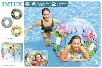 Imagen de Colchoneta rueda hinchable Hojas Intex