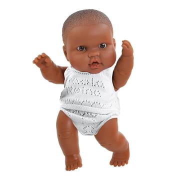 Imagen de Muñeco Peque Negrito Pijama Blanco