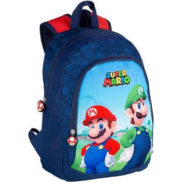 Imagen de Mochila Primaria Super Mario Y Luigi 27X38X11.5 Cm