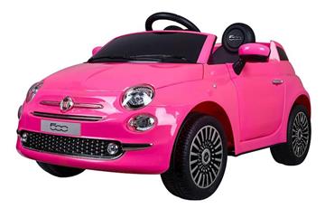 Imagen de Coche Fiat 500 Rosa De Batería 12V