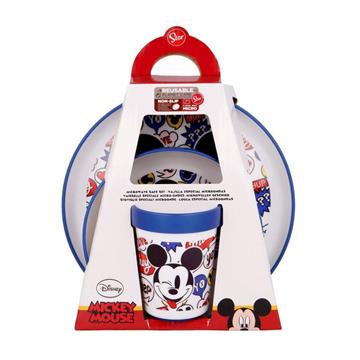 Imagen de Set Vajilla Antideslizante 3 Piezas Mickey Mouse
