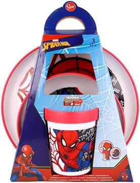 Imagen de Set Vajilla Antideslizante 3 Piezas SpiderMan