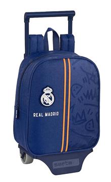 Imagen de Mochila Escolar Real Madrid Con Carro 22x28x10Cm