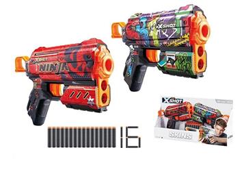 Imagen de Pack 2 Pistolas Dardos X-Shot Skins Flux