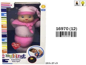Imagen de Peluche Gusano Rosa Con Luz
