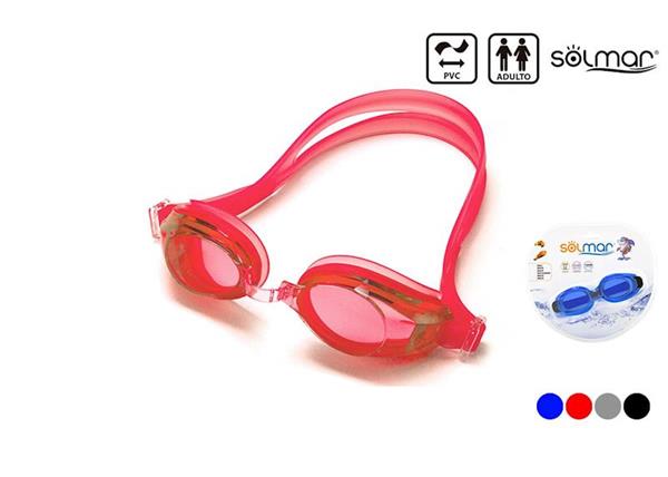 Imagen de Gafa natación Adulto PVC anatomica en blister colores sdos. (Eurojuguetes - 13005)