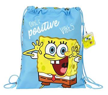 Imagen de Mochila Saco Plano Bob Esponja Positive Vibes