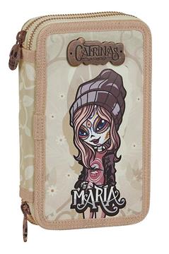 Imagen de Plumier Doble 28 Piezas Catrinas Maria