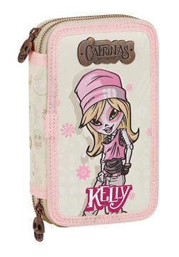 Imagen de Plumier Doble 28 Piezas Catrinas Kelly