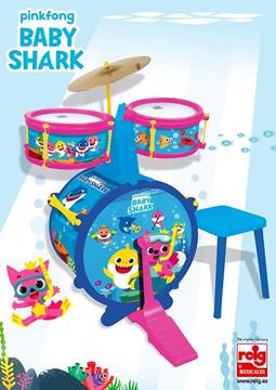 Imagen de Batería Baby Shark Sencilla Con Banqueta