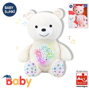 Imagen de Proyector Musical Osito Blanco Peluche 30 Cm