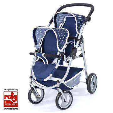 Imagen de Silla Paseo Muñeca Gemelar Azul