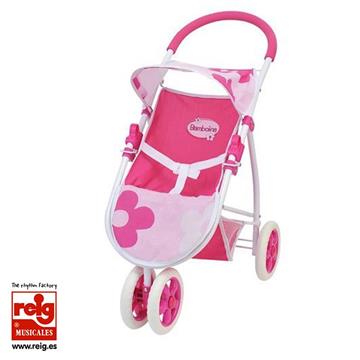 Imagen de Silla Paseo Muñeca Tres Ruedas Rosa