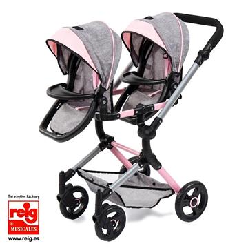 Imagen de Silla Paseo Gemelar Gris Cubre Canastos