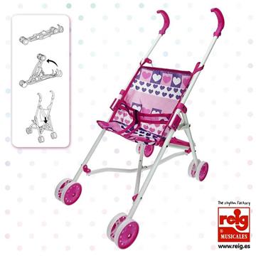 Imagen de Sillita Paseo Muñeca Pleglable Rosa