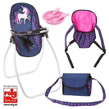 Imagen de Trona Para Muñecas Unicornio