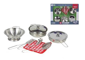 Imagen de Menaje Cocina Juguete Metal 9 Piezas