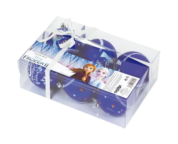 Imagen de Bolas Navidad Frozen II Pack 6 Azul