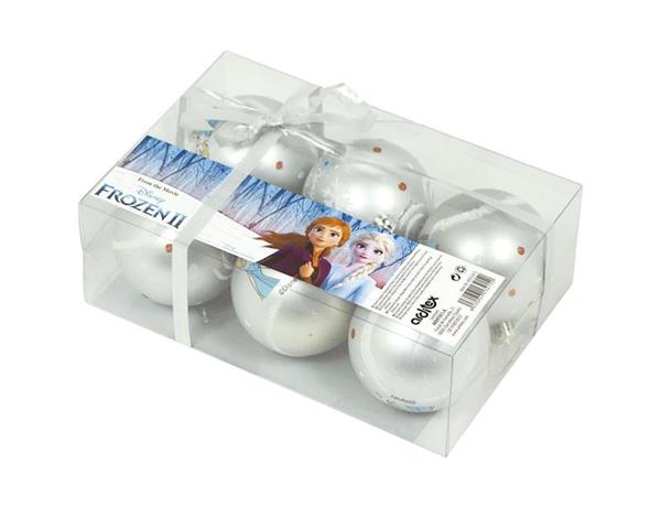 Imagen de Bolas Navidad Frozen II Pack 6 Plata