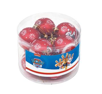 Imagen de 10 Bolas Navidad Patrulla Canina Rojo