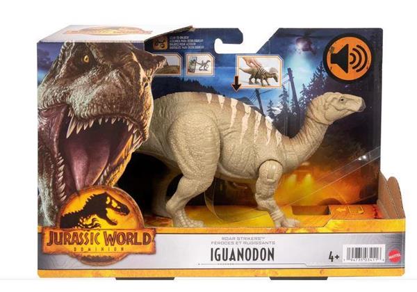 Imagen de Jurassic World Dominion Roar Strikes Iguanodon Dinosaurio figura de acción con sonidos, juguete +4 años (Mattel HDX41)