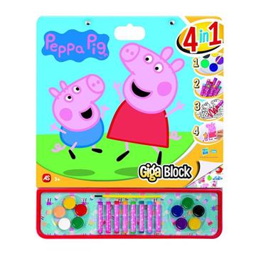 Imagen de Libro De Pegatinas Para Pintar Giga Block Peppa Pig 4 En 1