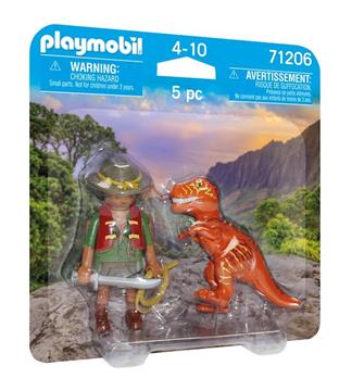 Imagen de Playmobil Duo Pack Aventurero con T-Rex